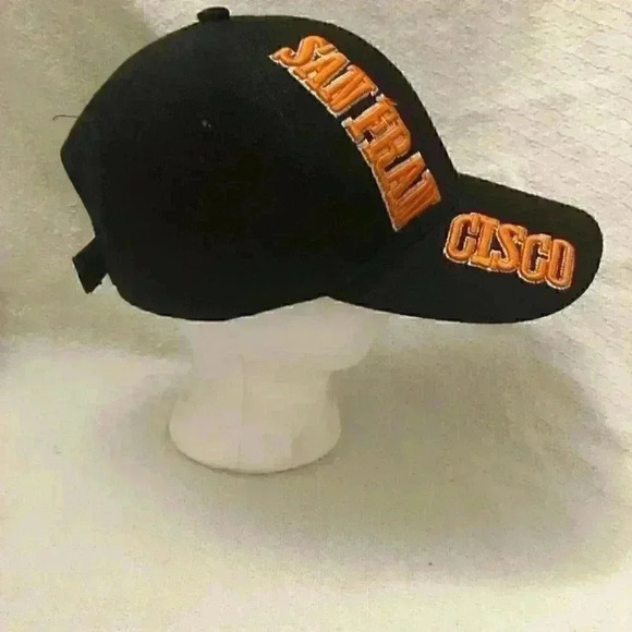 San Francisco baseball Cap Orange and Black Embroidered Adjustable - Picture 4 of 7
